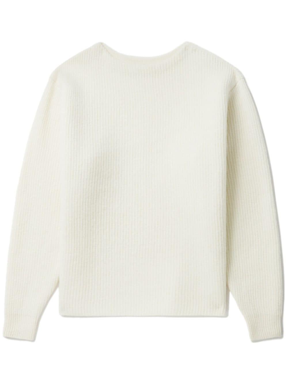 Auralee ribbed-knit wool jumper - White von Auralee