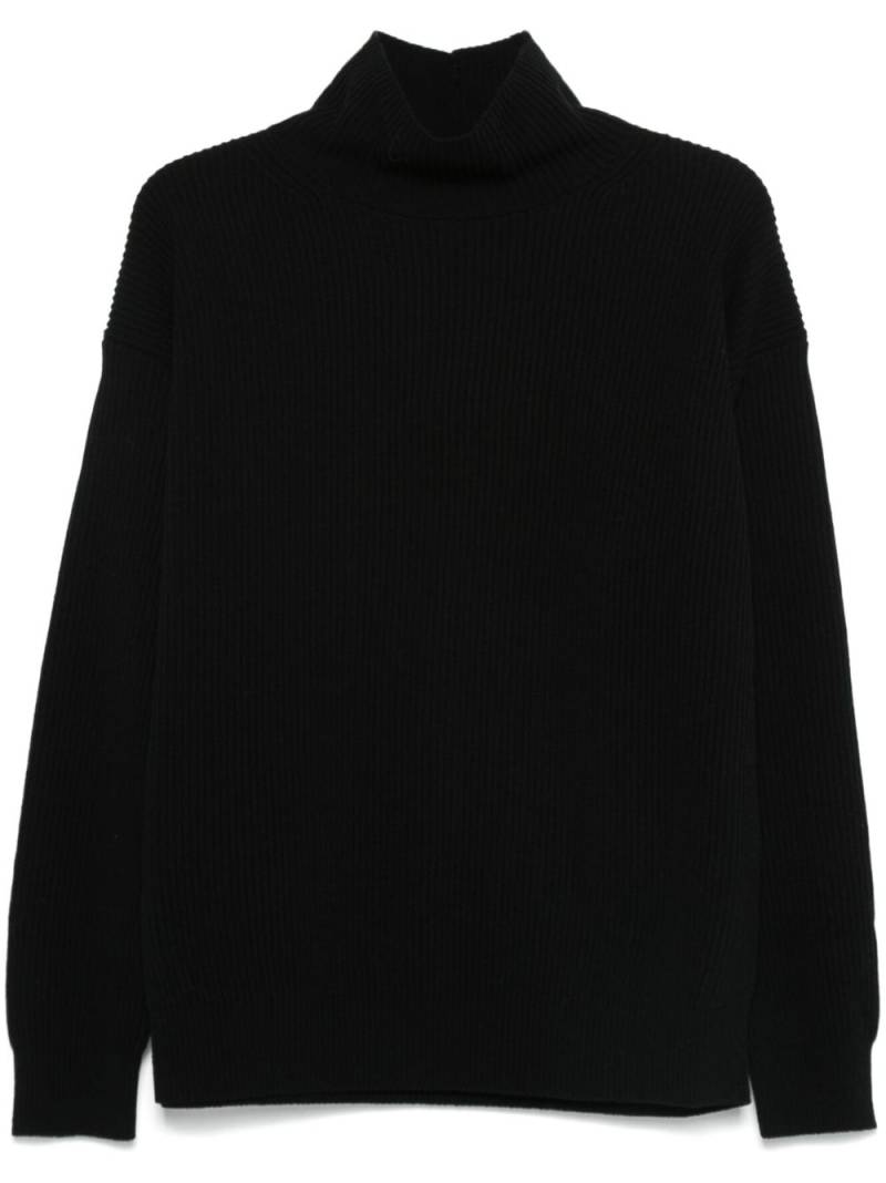 Auralee ribbed-knit wool sweater - Black von Auralee