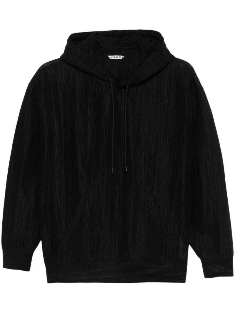 Auralee semi-sheer hoodie - Black von Auralee