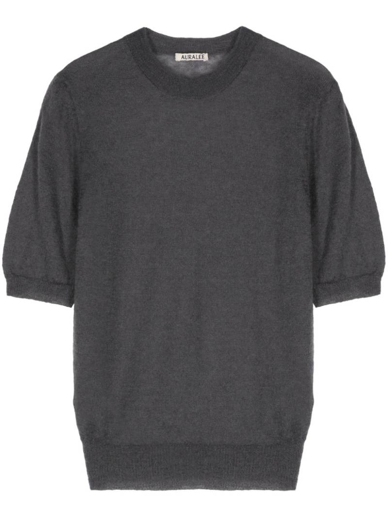 Auralee short-sleeve mohair blend jumper - Grey von Auralee