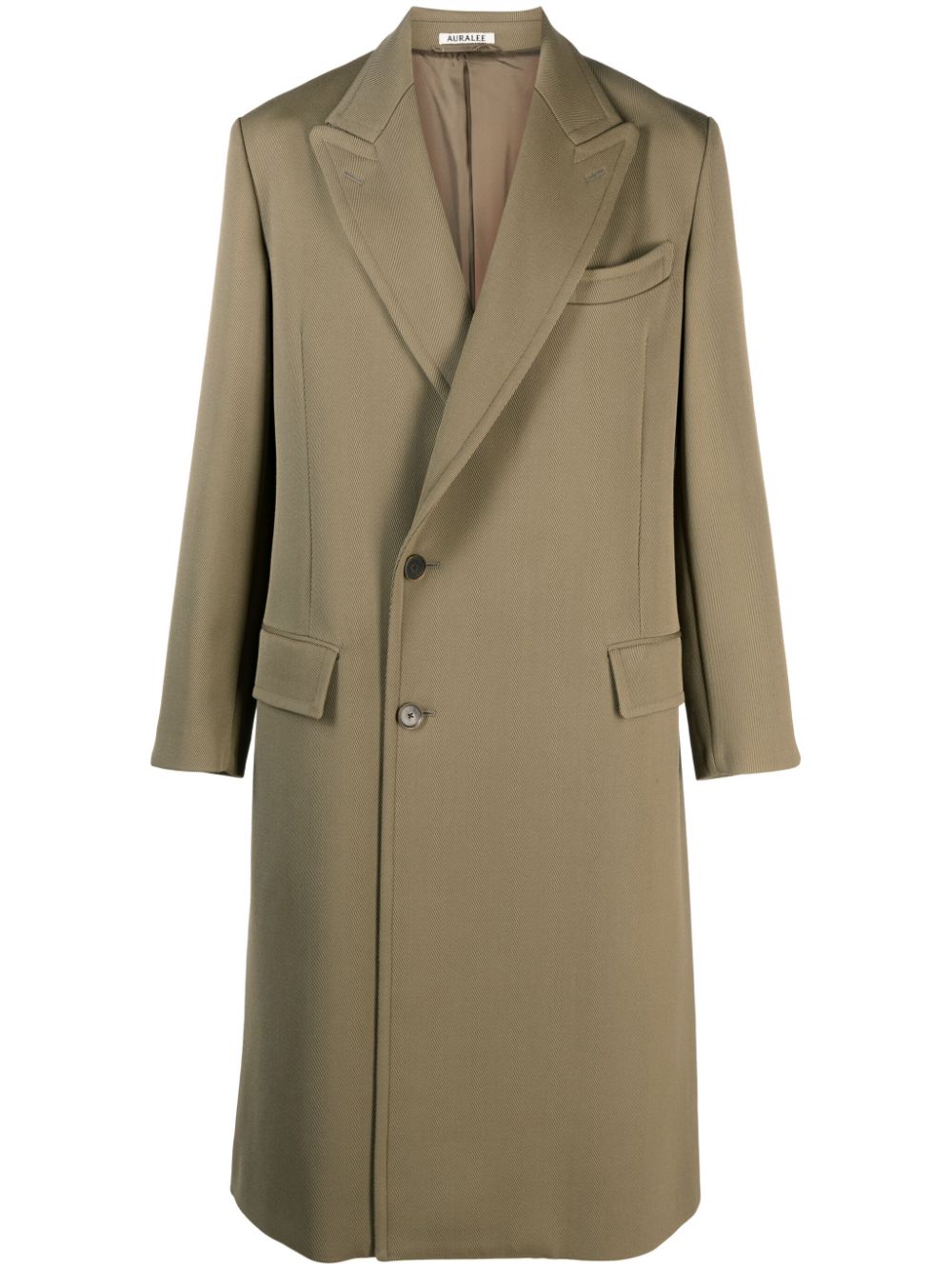 Auralee single-breasted wool coat - Green von Auralee