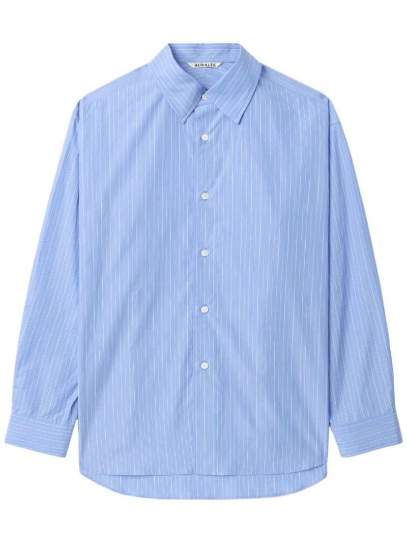 Auralee stripe-pattern shirt - Blue von Auralee