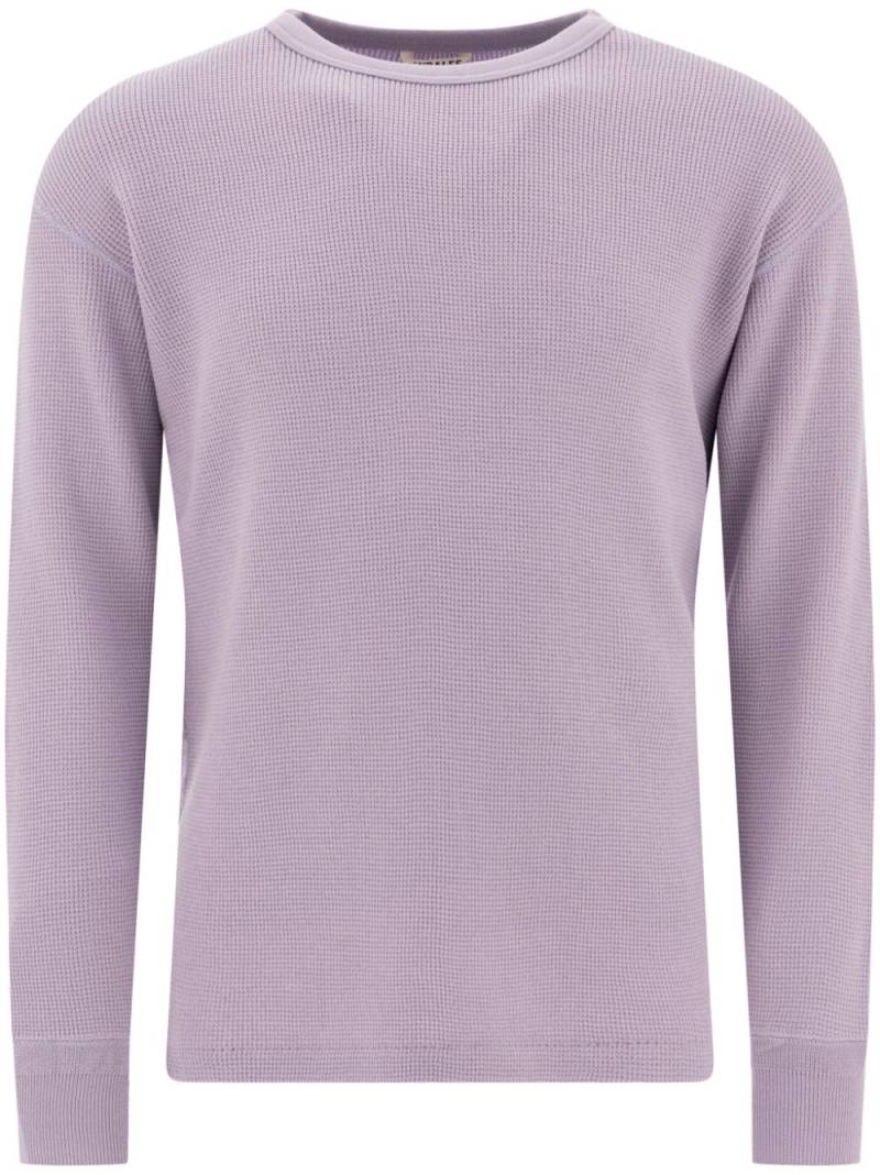 Auralee waffle-knit sweatshirt - Purple von Auralee