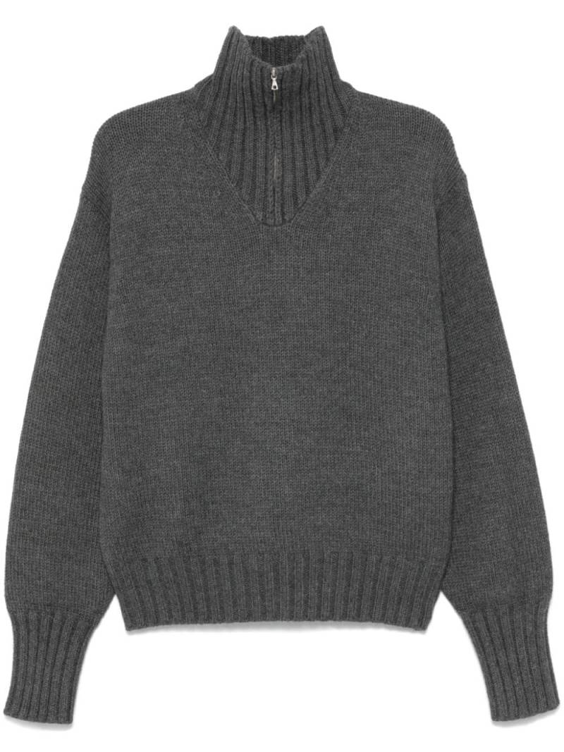 Auralee wool half-zip sweater - Grey von Auralee