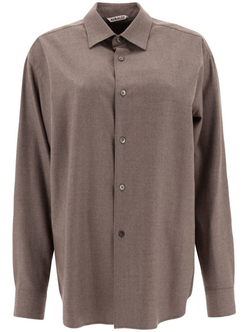 Auralee wool shirt - Brown von Auralee