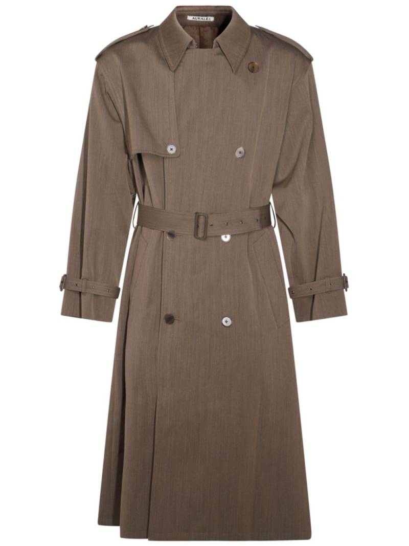 Auralee wool trench coat - Brown von Auralee