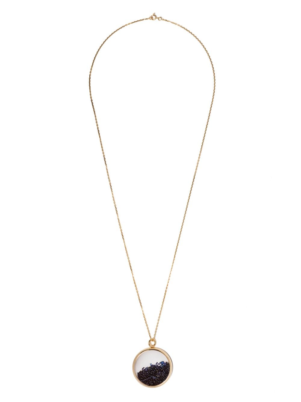 Aurelie Bidermann 18kt yellow gold Chivor large blue sapphire medallion necklace von Aurelie Bidermann