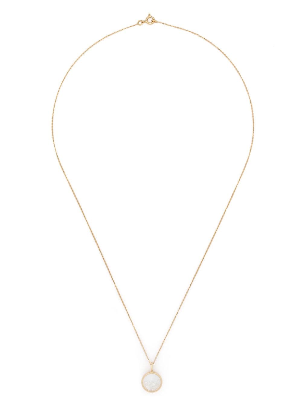 Aurelie Bidermann 18kt yellow gold Chivor mini medallion necklace with diamonds von Aurelie Bidermann