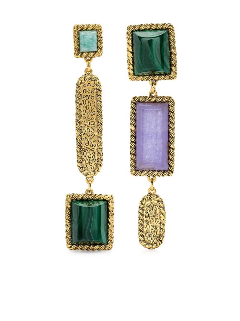 Aurelie Bidermann Malli asymmetric drop earrings - Gold von Aurelie Bidermann