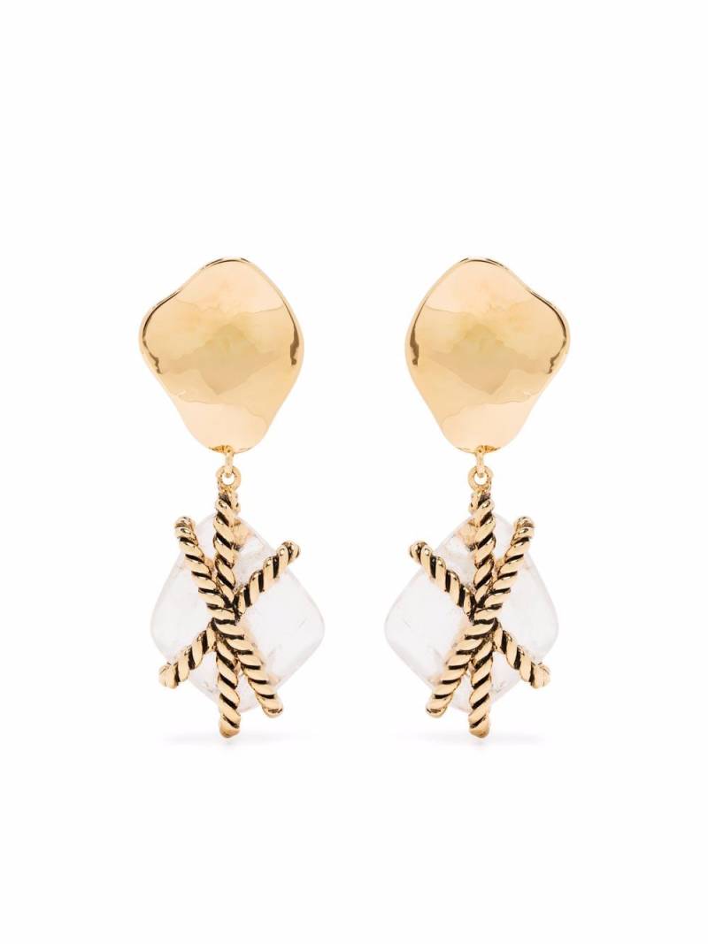 Aurelie Bidermann Mycene rock crystal earrings - Gold von Aurelie Bidermann