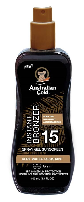 Australian Gold - SPF 15 Spray Gel mit Bronzer von Australian Gold