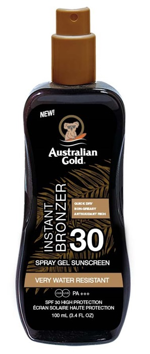 Australian Gold - SPF 30 Spray Gel mit Bronzer von Australian Gold