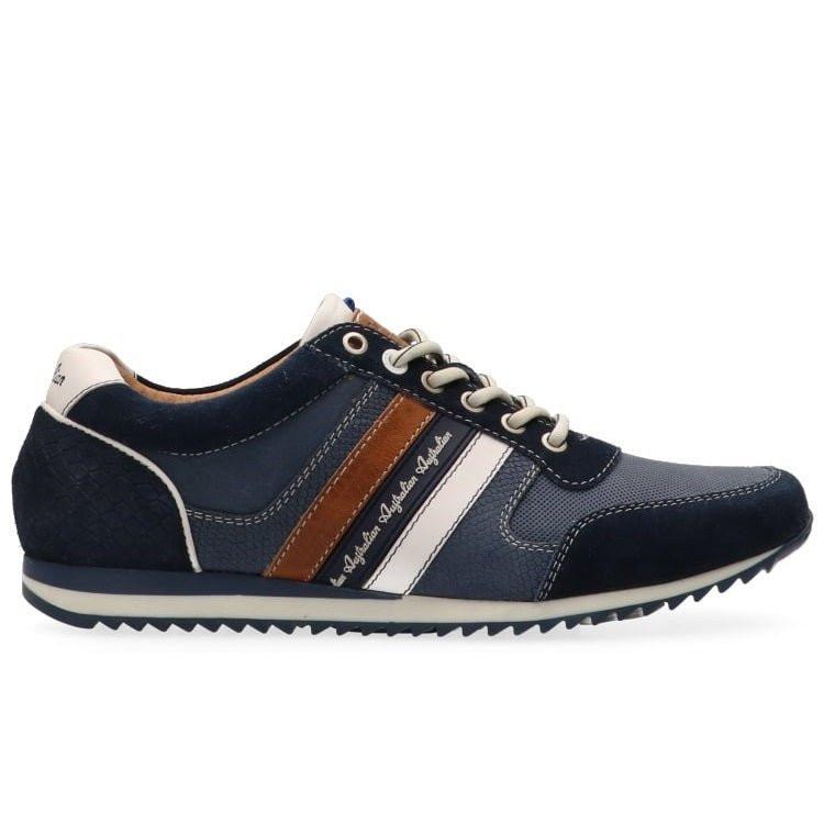 Camaro - Leder Sneaker Herren Blau 47 von Australian