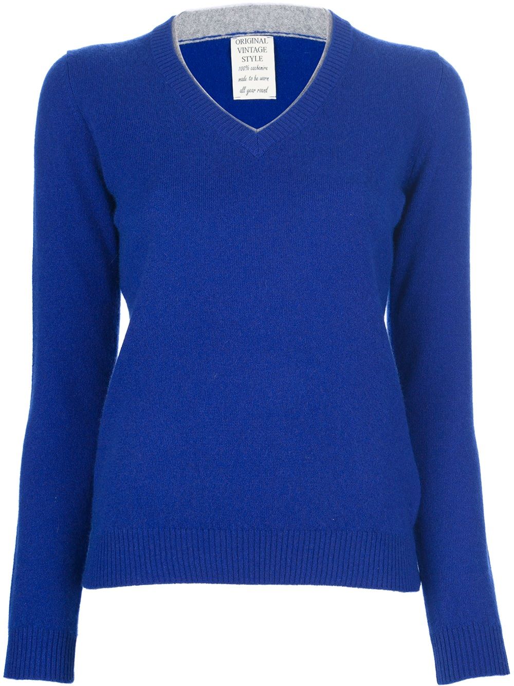 Authentic Original Vintage Style v-neck sweater - Blue