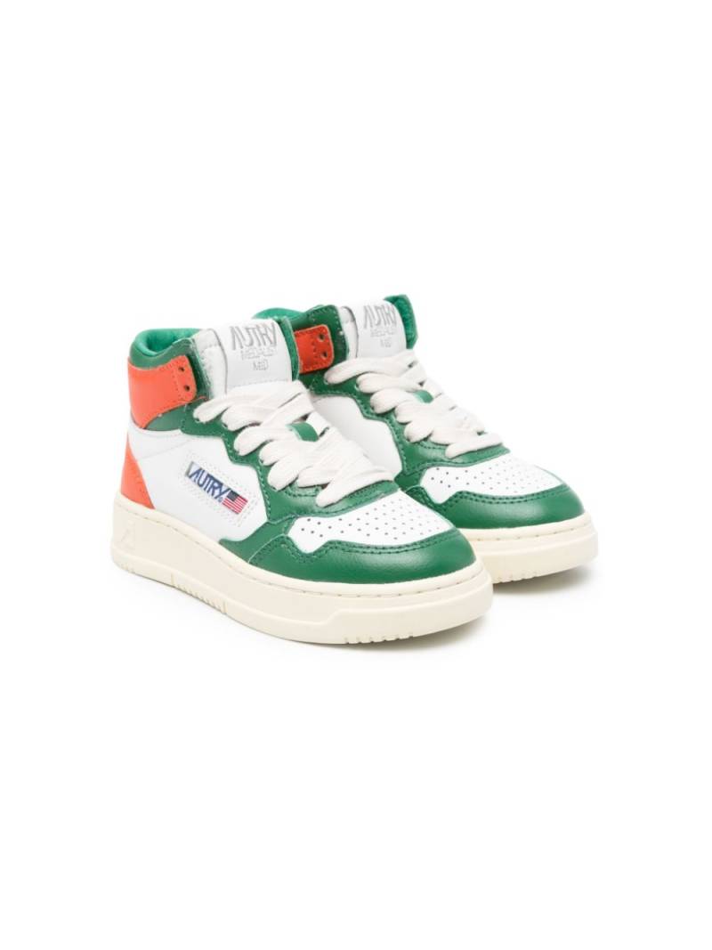 Autry Kids colour-block high-top sneakers - White von Autry Kids