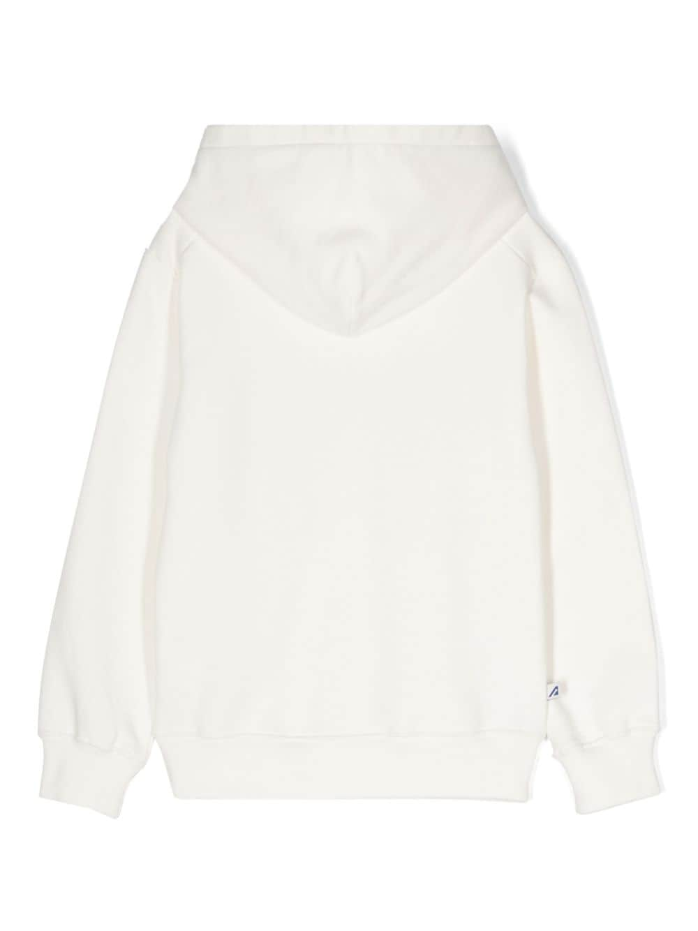 Autry Kids logo-print cotton hoodie - White von Autry Kids