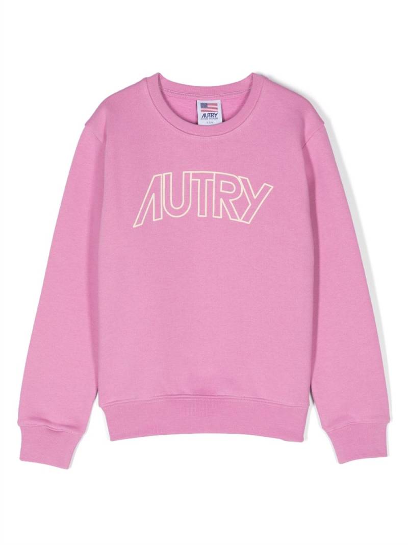 Autry Kids logo-print cotton sweatshirt - Pink von Autry Kids