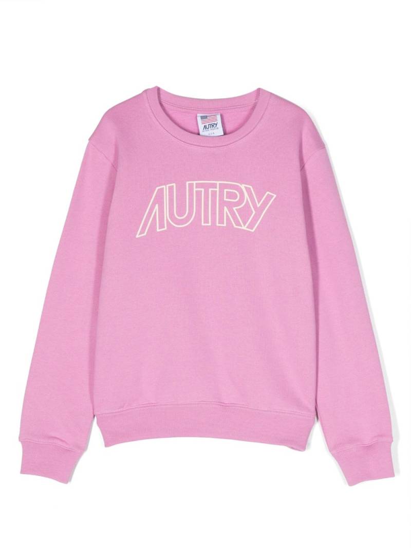 Autry Kids logo-print cotton sweatshirt - Pink von Autry Kids