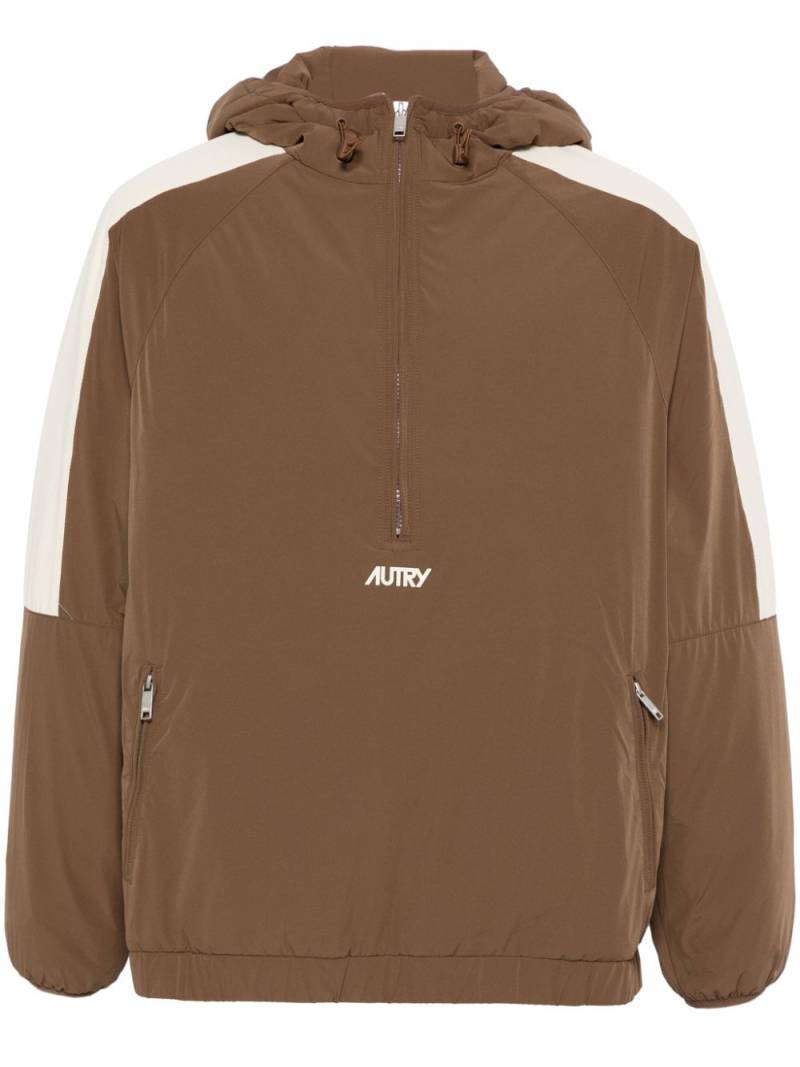 Autry logo-print hoodie - Brown von Autry