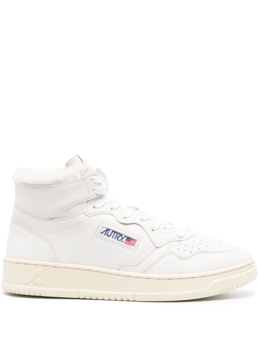 Autry Aumm shearling-lined high-top sneakers - White von Autry