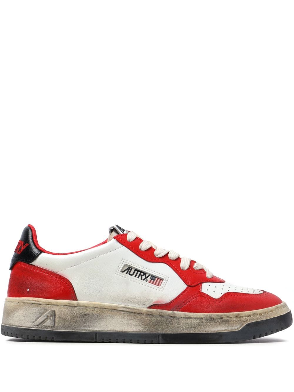 Autry Medalist Super Vintage leather sneakers - Red von Autry