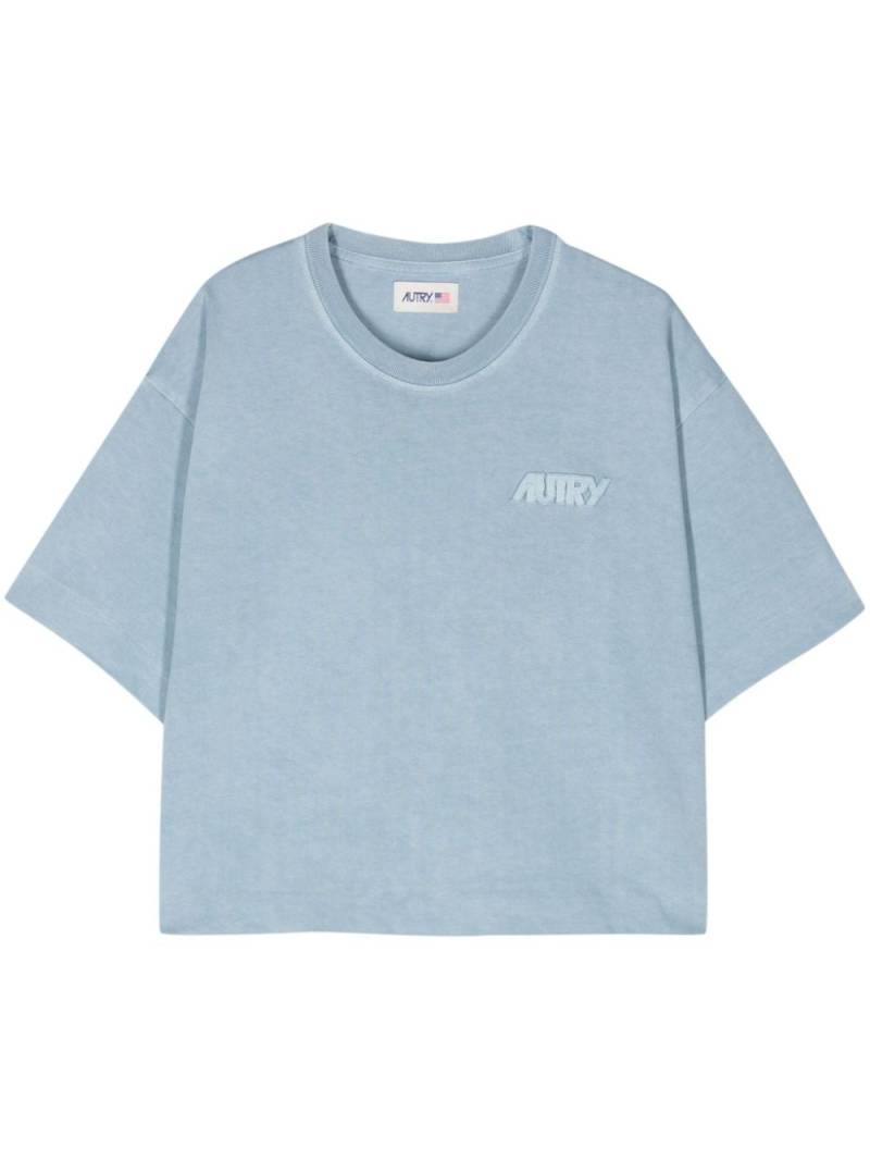 Autry cropped cotton T-shirt - Blue von Autry