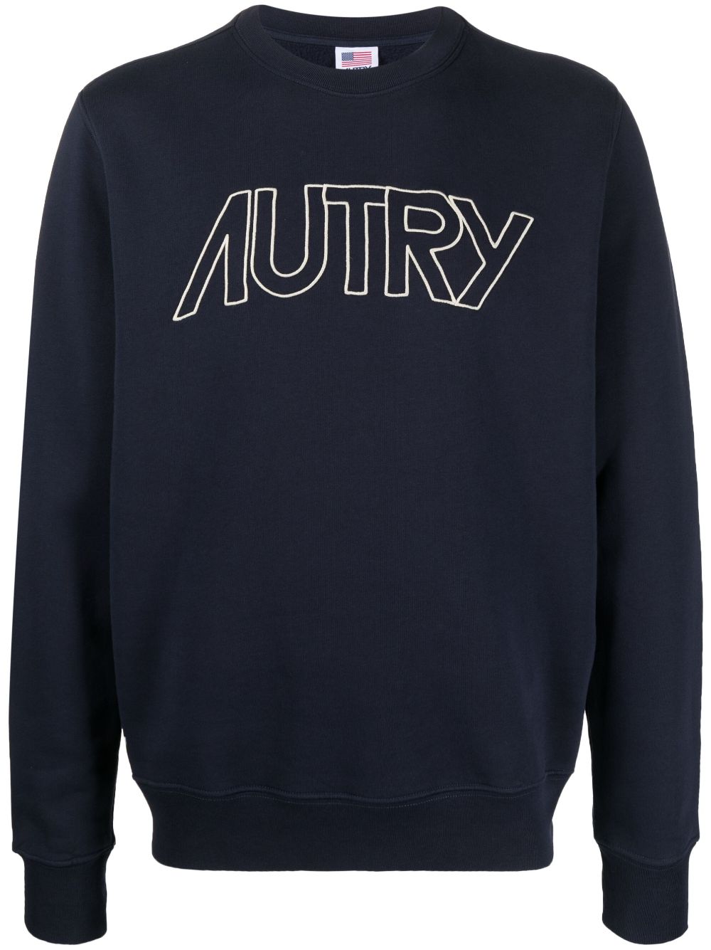 Autry embroidered-logo cotton jumper - Blue von Autry