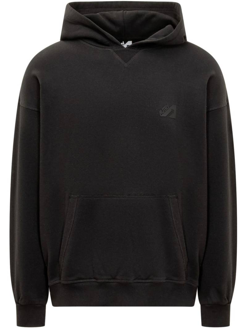 Autry logo-appliqué hoodie - Black von Autry