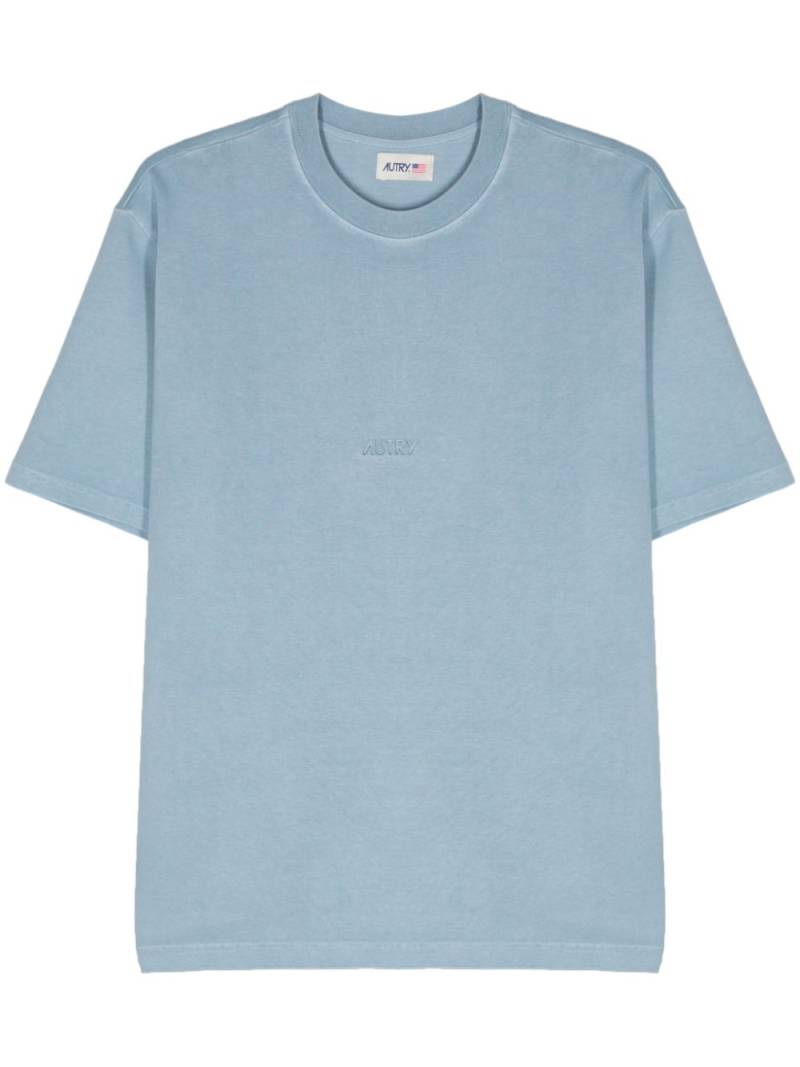 Autry logo-debossed cotton T-shirt - Blue von Autry