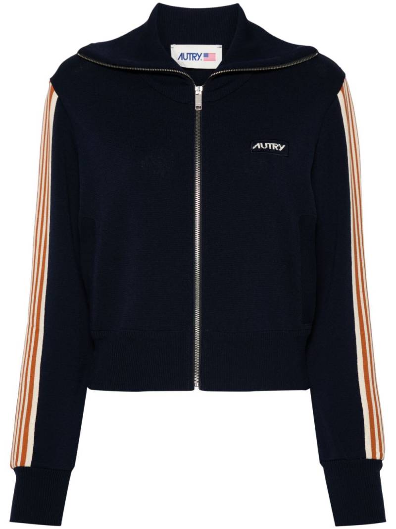 Autry logo-patch cardigan - Blue von Autry