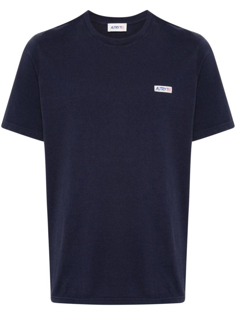 Autry logo-patch cotton T-shirt - Blue von Autry