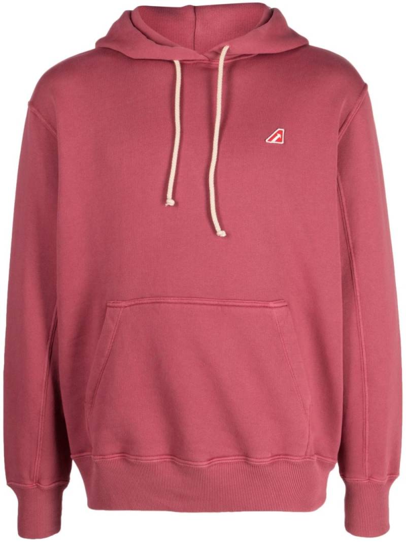 Autry logo-patch cotton hoodie - Pink von Autry