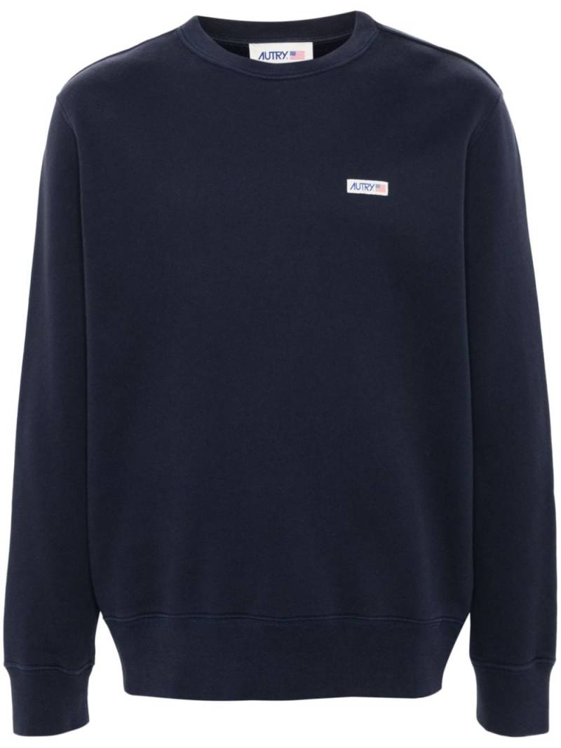 Autry logo-patch cotton sweatshirt - Blue von Autry