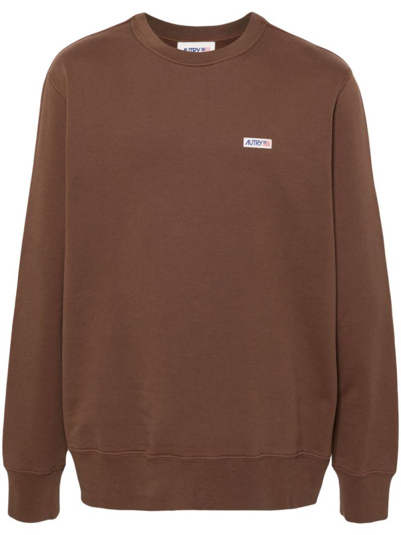 Autry logo-patch cotton sweatshirt - Brown von Autry