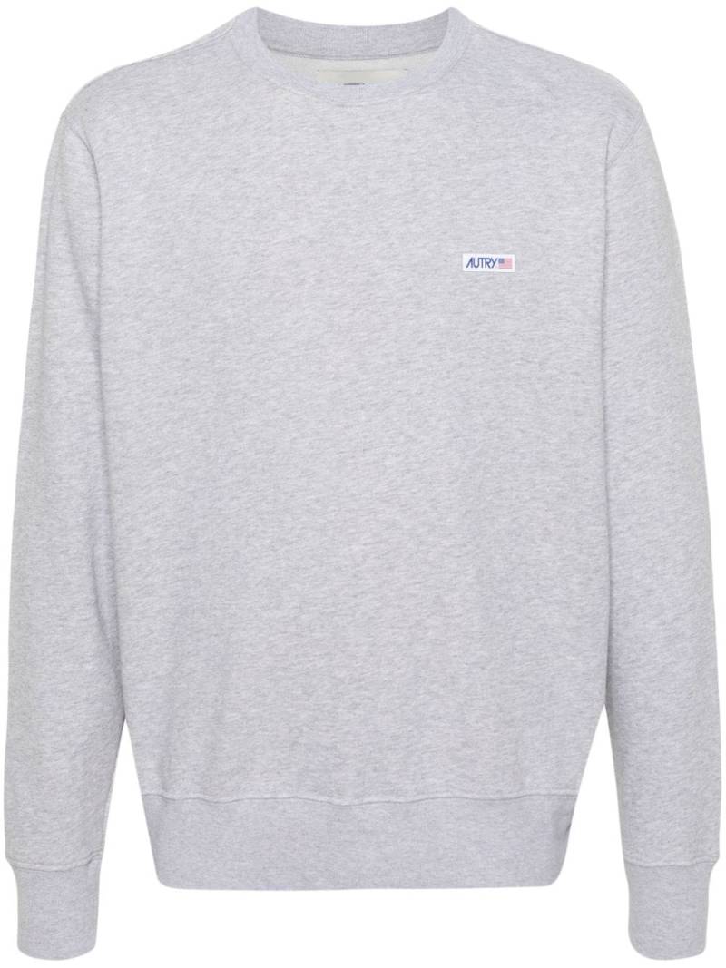 Autry logo-patch cotton sweatshirt - Grey von Autry