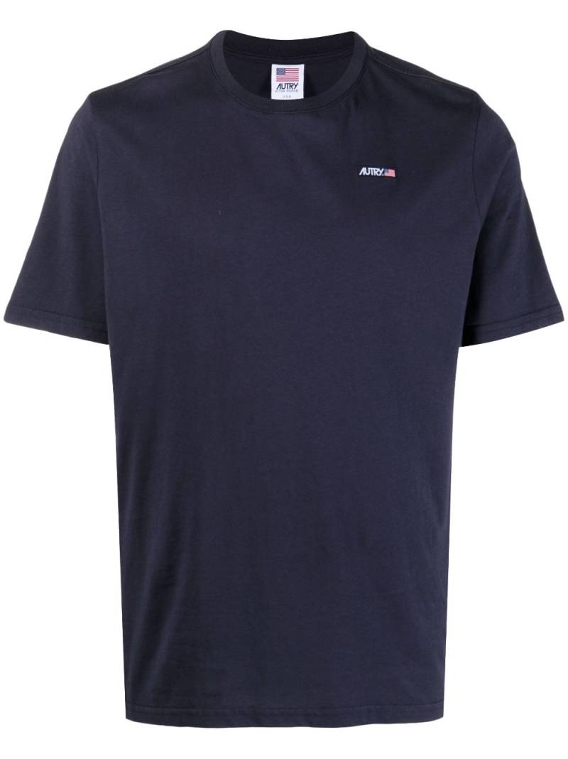 Autry logo-patch crew-neck T-shirt - Blue von Autry