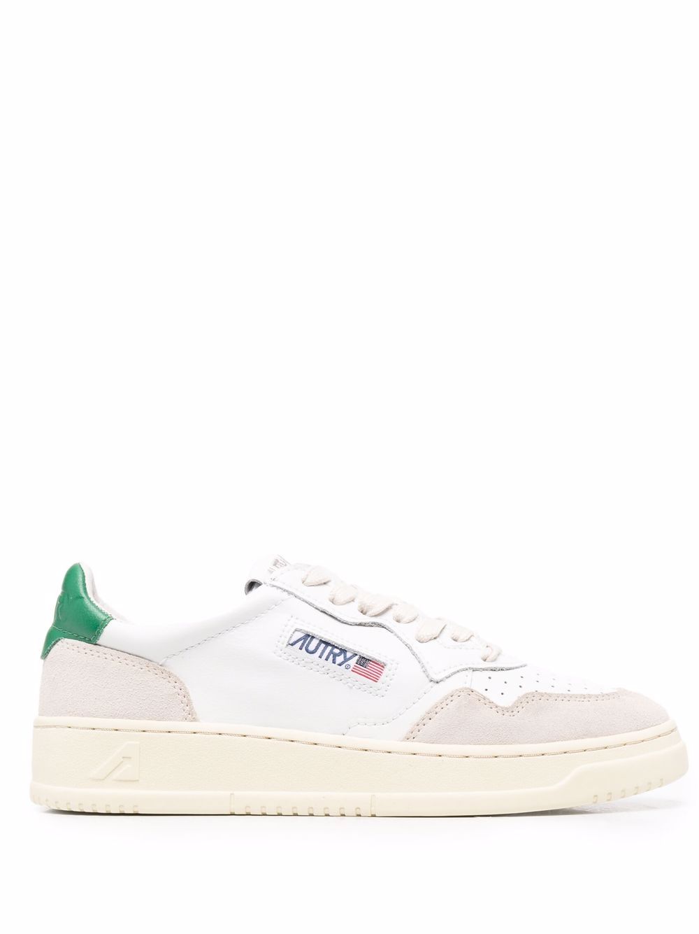 Autry logo-patch lace-up sneakers - White von Autry