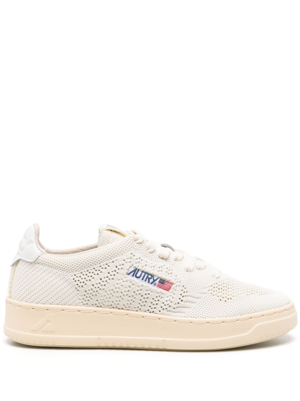 Autry logo-patch open-knit sneakers - White von Autry