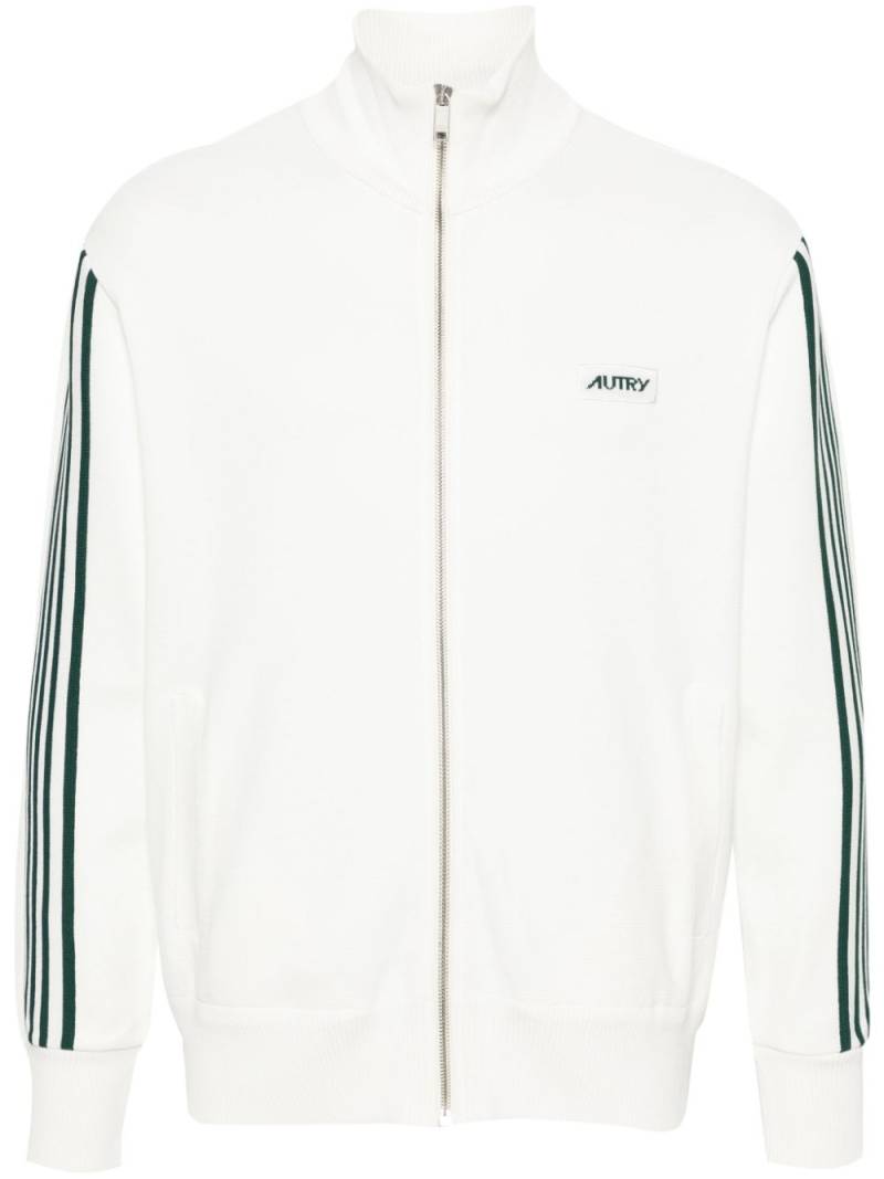 Autry logo-patch zip-up sweatshirt - White von Autry