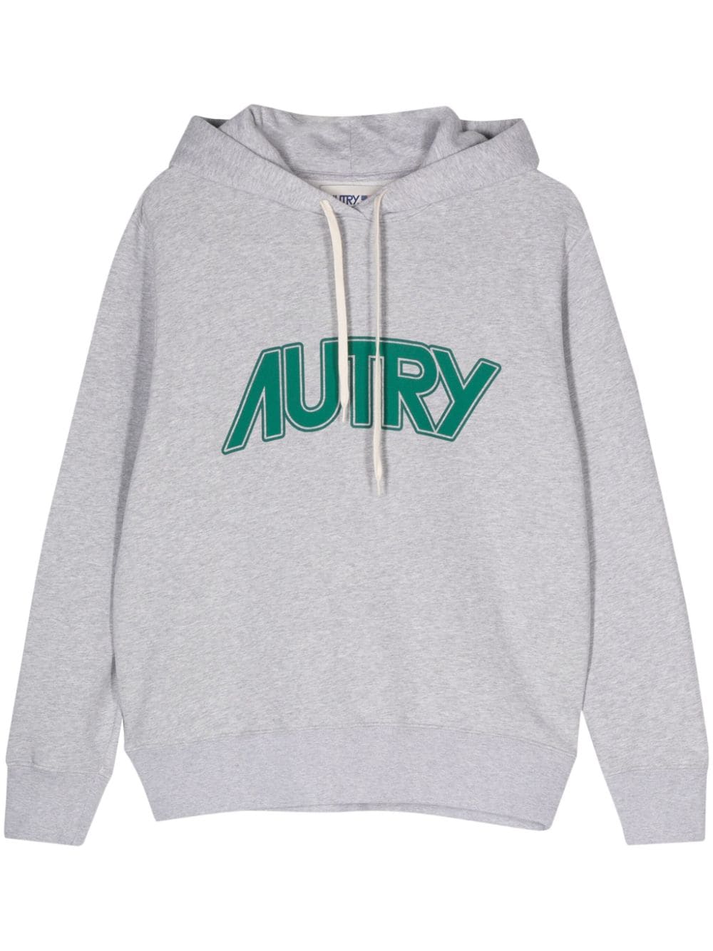 Autry logo-print cotton hoodie - Grey von Autry