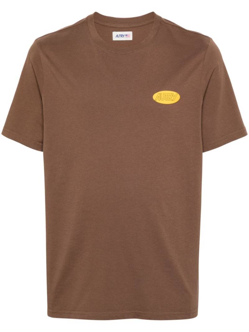 Autry logo-stamp cotton T-shirt - Brown von Autry