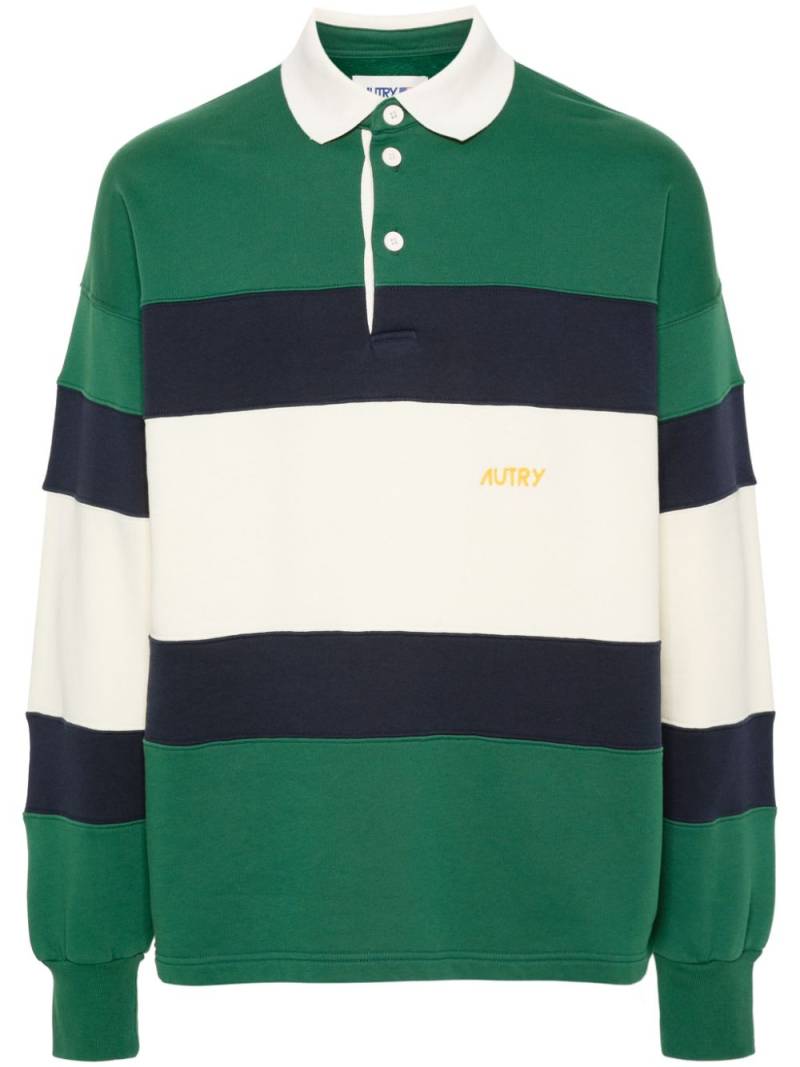 Autry stripe-pattern polo shirt - Green von Autry