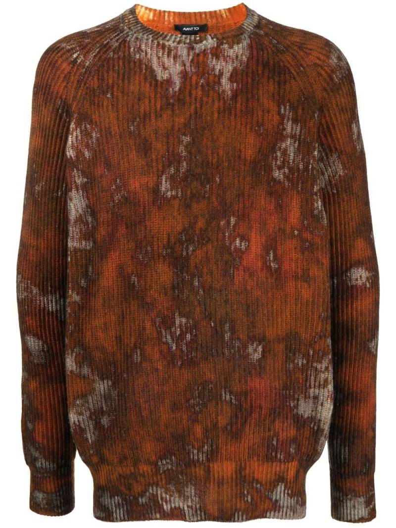 Avant Toi Boreal-print ribbed-knit jumper - Brown von Avant Toi