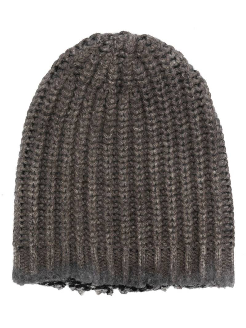 Avant Toi Distressed finish beanie - Grey von Avant Toi