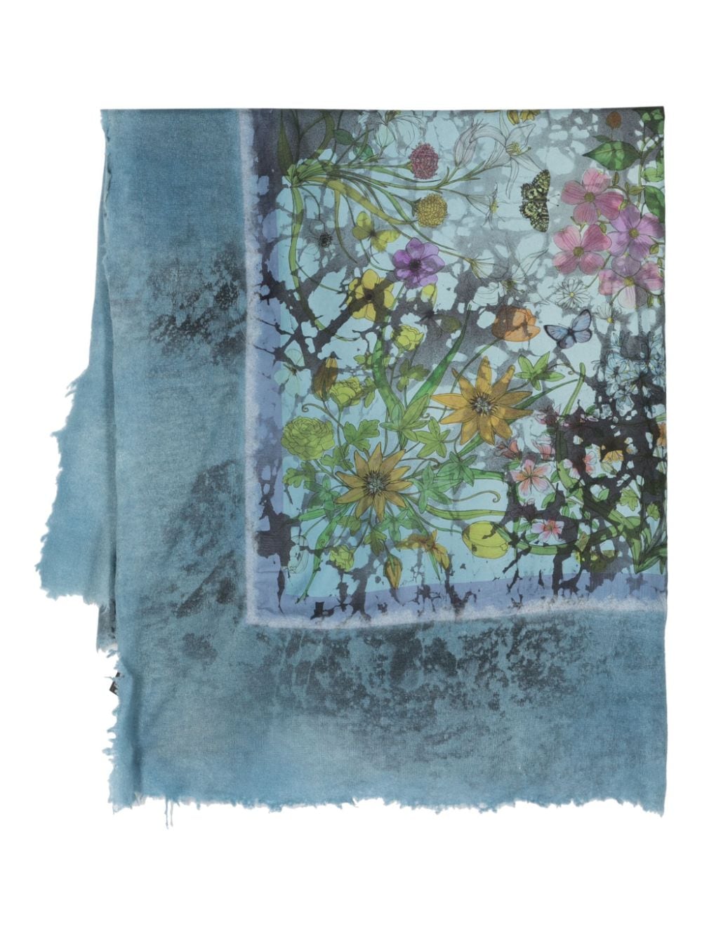 Avant Toi Work Of Art panelled scarf - Blue von Avant Toi