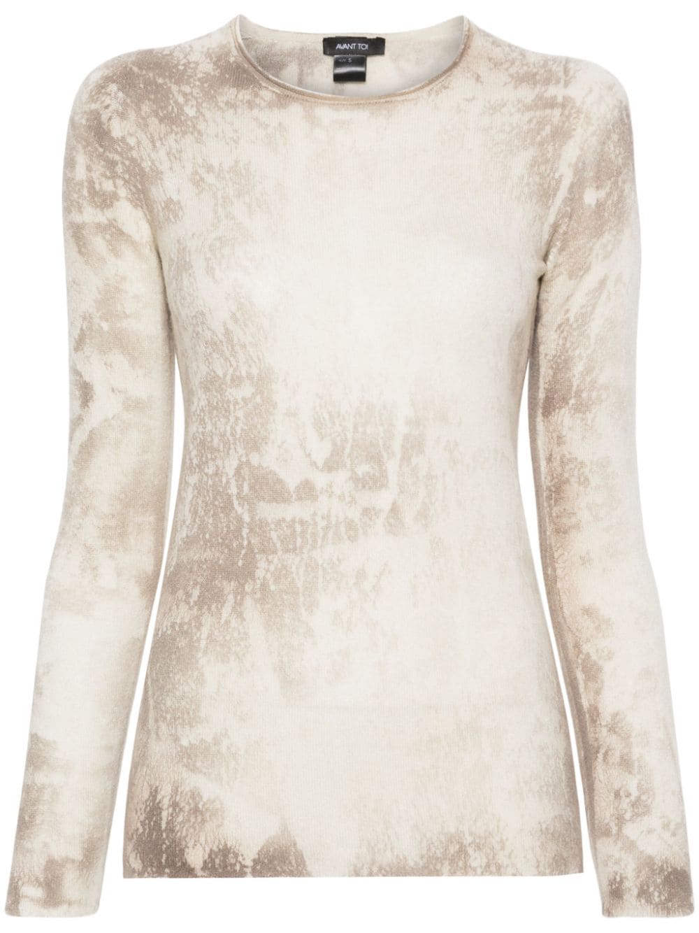 Avant Toi abstract-print cashmere jumper - Neutrals von Avant Toi