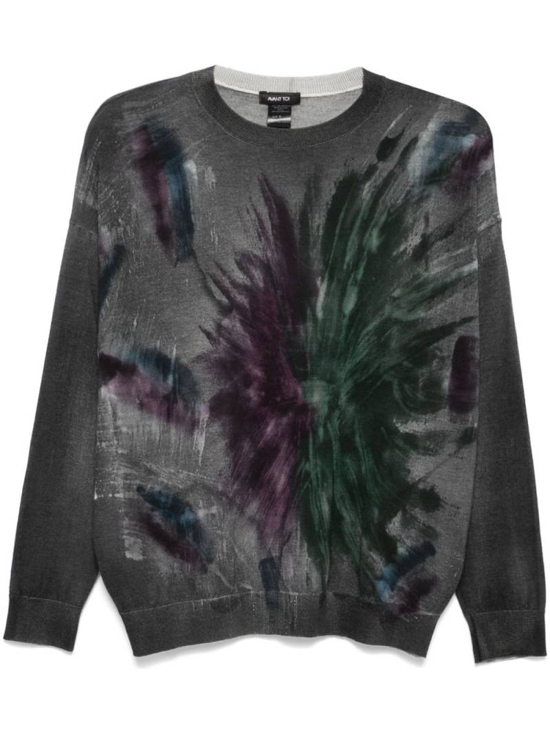 Avant Toi abstract-print sweater - Black von Avant Toi