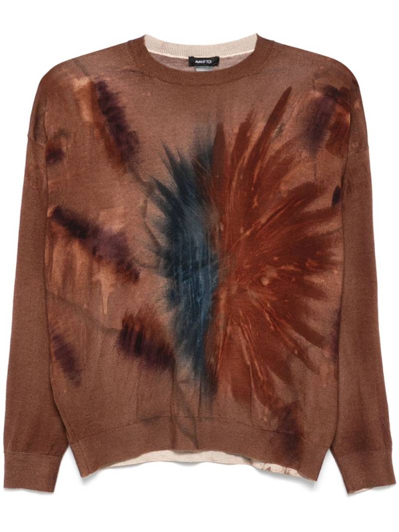 Avant Toi abstract-print sweater - Brown von Avant Toi