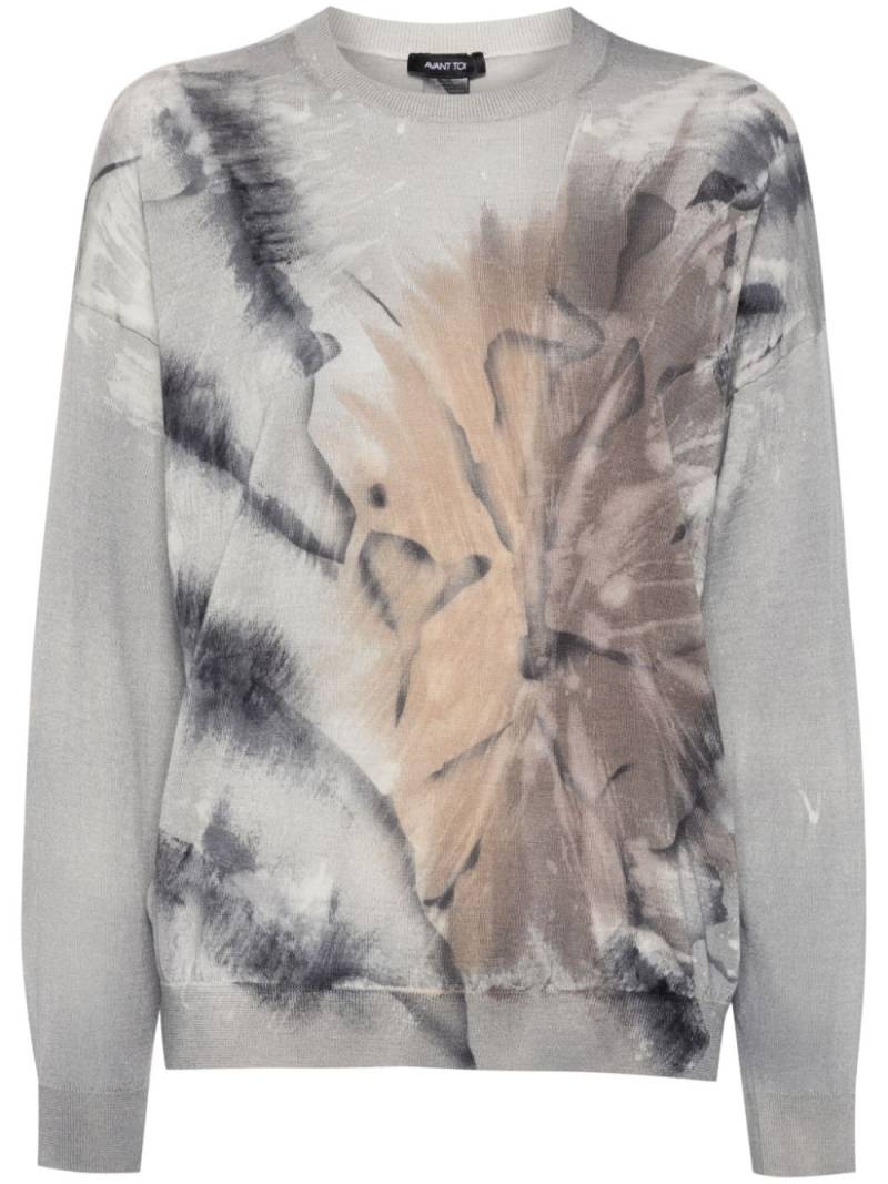 Avant Toi abstract-print sweater - Grey von Avant Toi