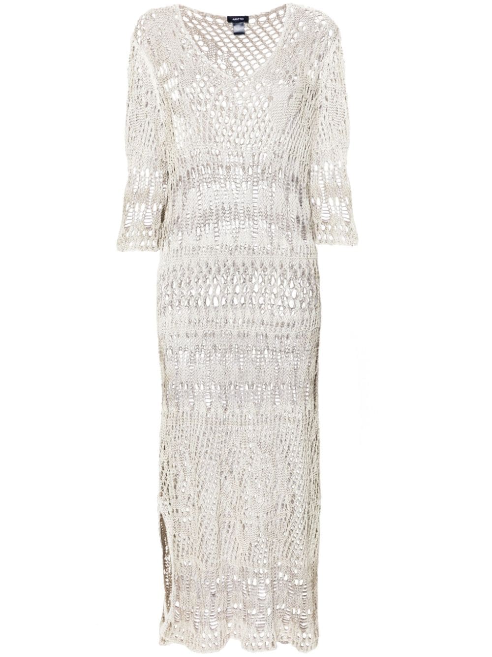 Avant Toi crochet-knit maxi dress - White von Avant Toi